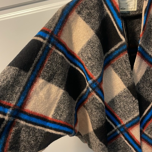 Cartoonist plaid jacket x small dolman sleeves snap front closure never worn - Picture 4 of 5